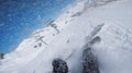 Ski Fall On Solden Slope In Fun Park Austria