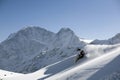 Ski freeride and powder turn Royalty Free Stock Photo