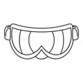 Ski glasses icon, outline style Royalty Free Stock Photo