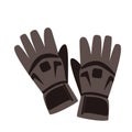 Ski gloves cartoon vector illustration.