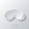 Ski goggles icon. Vector illustration.