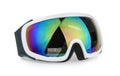 Ski goggles isolated on white Royalty Free Stock Photo