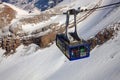 Ski Gondola Climbs the Mountain Royalty Free Stock Photo