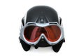 Ski helmet with goggles Royalty Free Stock Photo