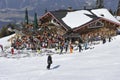 Ski Hut Full of Skiers Royalty Free Stock Photo