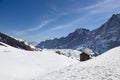 Ski hut shop center at First peak in Grindelwald , Berne Switzerland