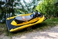 Ski Jet on a trailer near the shore of the Belis Fantanele lake