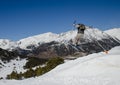 Ski jump in Pas de la Casa, Grandvalira, Andorra. Extrema winter sports Royalty Free Stock Photo