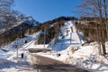 Ski jump Planica in winter, Slovenia Royalty Free Stock Photo