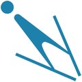 Ski jumping icon