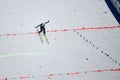 Ski Jumping - Rasnov, Romania: Unknown ski jumper competes in the FIS Ski Jumping World Cup Ladies Royalty Free Stock Photo