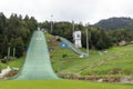 Ski jumping venue Paul-Ausserleitner-Schanze during summer in Bischofshofen, Austria