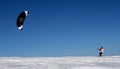 Ski kiting Royalty Free Stock Photo