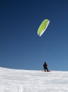 Ski kiting Royalty Free Stock Photo