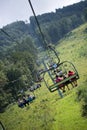 The ski lift in the Altai mountains