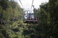 The ski lift in the Altai mountains