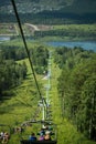 The ski lift in the Altai mountains