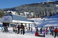 Ski lift at Blackcomb mountain base