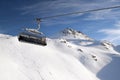 Ski lift on bright winter day Royalty Free Stock Photo