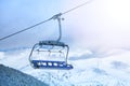 Ski lift chair Royalty Free Stock Photo