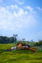 Ski Lift. Chairlift in summer. Royalty Free Stock Photo