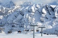 Ski lift in Dolomites Alps, Italy, Europe