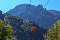 The Ski-lift or elevator in the mountains Bavarian Alps, Bad Reichenhall, Germany