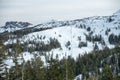 Ski lift to top of the mountainKirkwood resort, California, USA January 4, 2020 Royalty Free Stock Photo