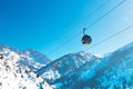 Ski lift, Gondola lift, cable car at Medeo to