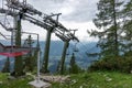 Ski lift high in the mountains Austrias in summer