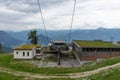 Ski lift high in the mountains Austrias in summer