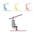 Ski Lift icon. Vector signs for web graphics