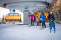 Ski lift in Karpacz resort Royalty Free Stock Photo