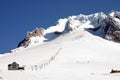 Ski lift on Mount Hood. Royalty Free Stock Photo