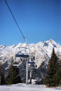 Ski lift, Dolomites, Pinzolo, Italy, Europe.