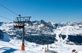 Ski lift and the mountains in Andorra Royalty Free Stock Photo