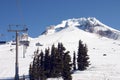 Ski lift on Mt Hood 2. Royalty Free Stock Photo