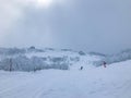 Ski-lift in Niseko Ski Resort, Hokkaido.