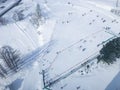 Ski-lift in Niseko Ski Resort, Hokkaido.