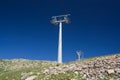 Ski lift pylon Royalty Free Stock Photo