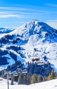 Ski lift. Ski resort Hopfgarten, Tyrol Royalty Free Stock Photo