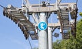 Ski lift resort, sign at the end of the lift