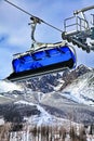 Ski lift in resort Tatranska Lomnica in High Tatras mountains, Slovakia Royalty Free Stock Photo