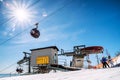 Ski-lift in resort Tatranska Lomnica in High Tatras mountains, Slovakia