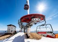 Ski-lift in resort Tatranska Lomnica in High Tatras mountains, Slovakia Royalty Free Stock Photo