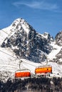 Ski-lift in resort Tatranska Lomnica in High Tatras mountains, Slovakia Royalty Free Stock Photo