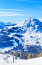 Ski lift. Ski resort Hopfgarten, Tyrol Royalty Free Stock Photo