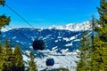 Ski lift on the slopes of Flachau Austria