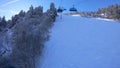 Ski lift time lapse at Meribel resort in France