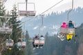 Ski chair lift in Szklarska Poreba
